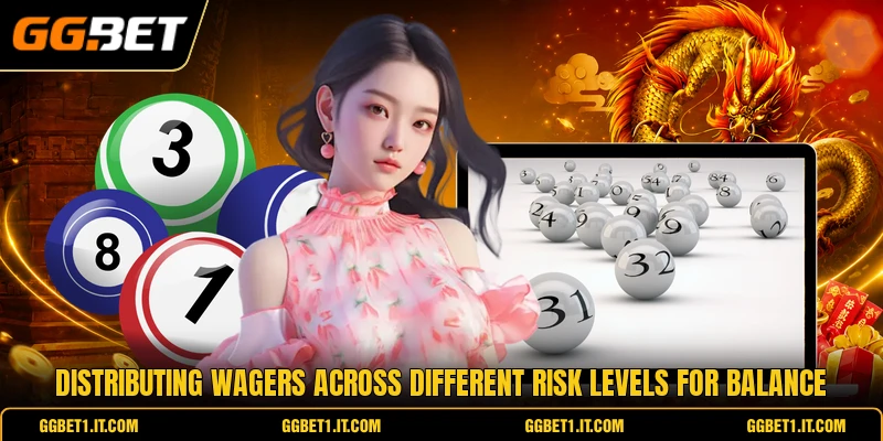 Distributing wagers across different risk levels for balance
