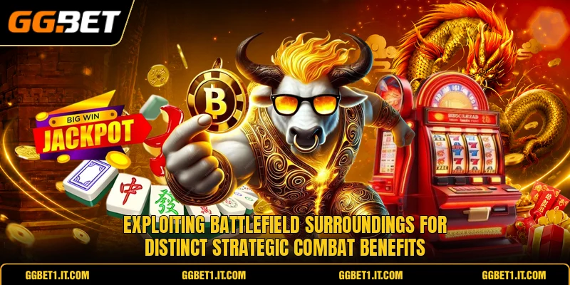 Exploiting battlefield surroundings for distinct strategic combat benefits